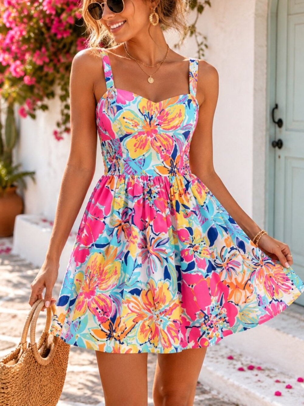 Lilly Pulitzer Christine Fit & Flare Dress Size 0 Besame Mucho Floral Sundress